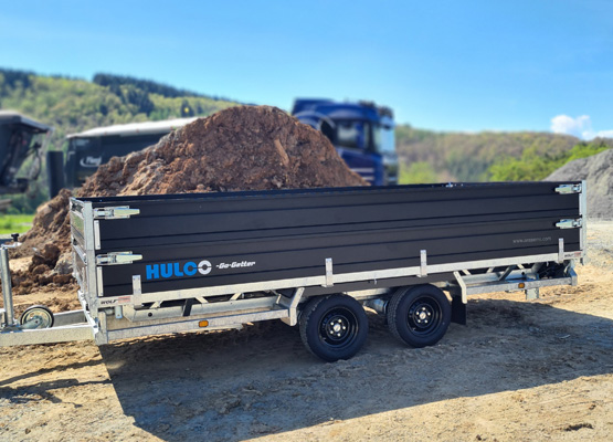 3,5 t Dreiseitenkipper Baumaschinenanhänger mieten - Hulco Benax